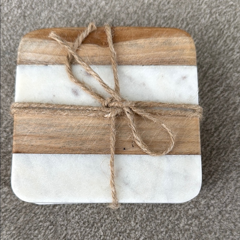 Wood and Marble Coasters